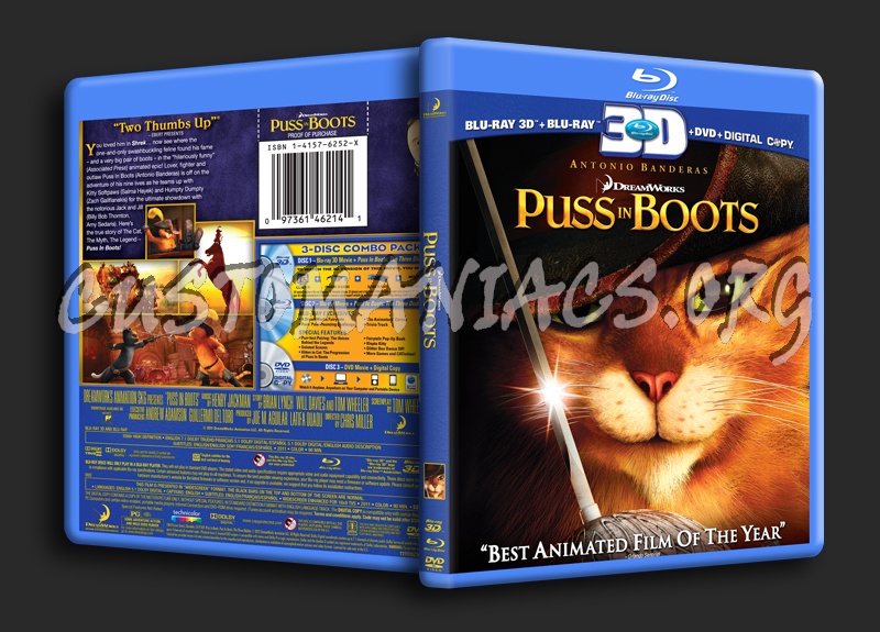 Puss in Boots blu-ray cover