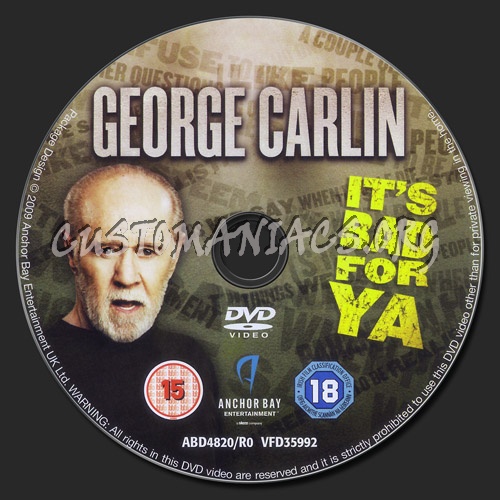 George Carlin: It's Bad for Ya! dvd label