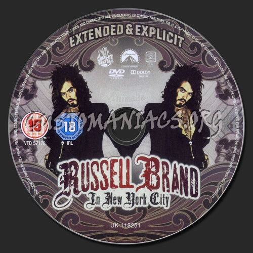 Russell Brand: In New York City dvd label