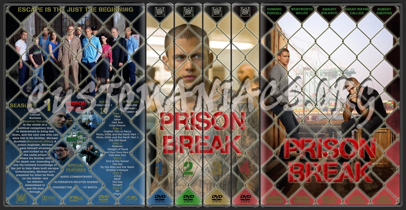 Prison Break S1-S4 dvd cover