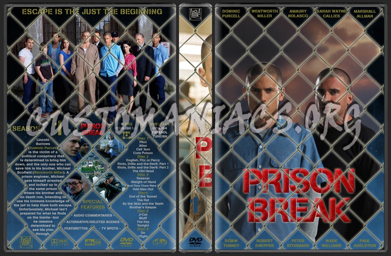 Prison Break S1-S4 dvd cover