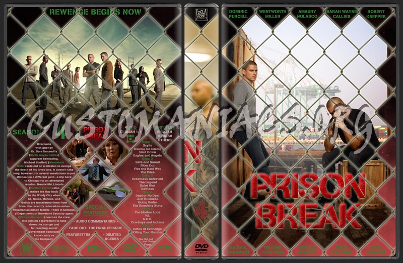 Prison Break S1-S4 dvd cover