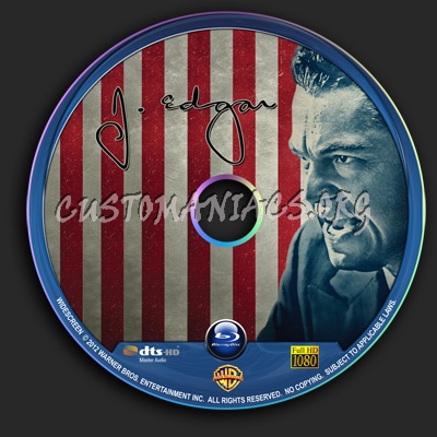 J. Edgar blu-ray label