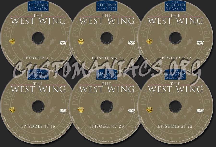 The West Wing Season 2 dvd label