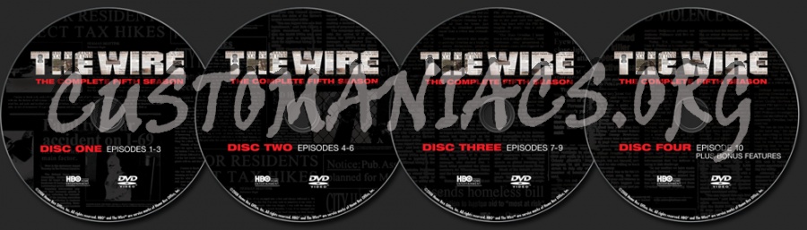 The Wire Season 5 dvd label