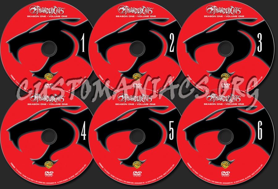 Thundercats Season 1 Volume 1 dvd label