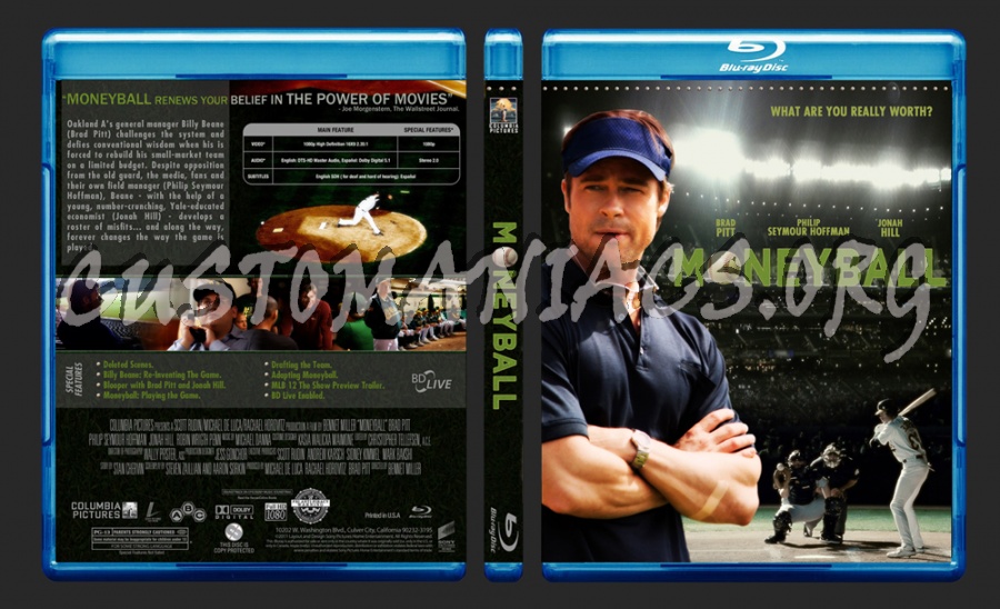 Moneyball (2011) blu-ray cover