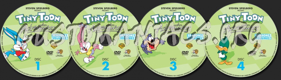 Tiny Toon Adventures Season 1 Volume 2 dvd label