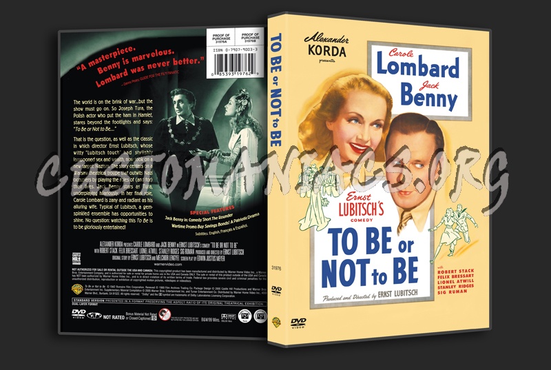 To Be Or Not To Be dvd cover