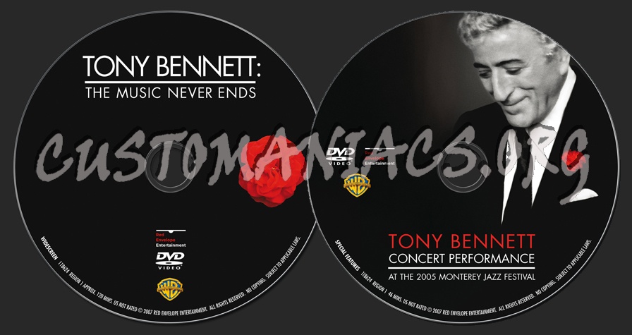 Tony Bennett The Music Never Ends dvd label