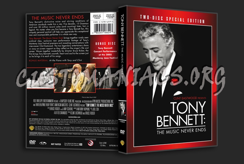 Tony Bennett The Music Never Ends dvd cover