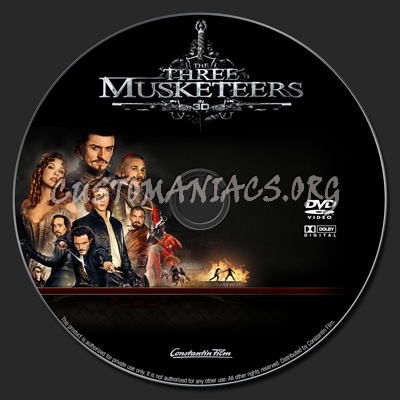 The Three Musketeers dvd label