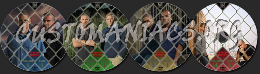 Prison Break S1-S4 dvd label