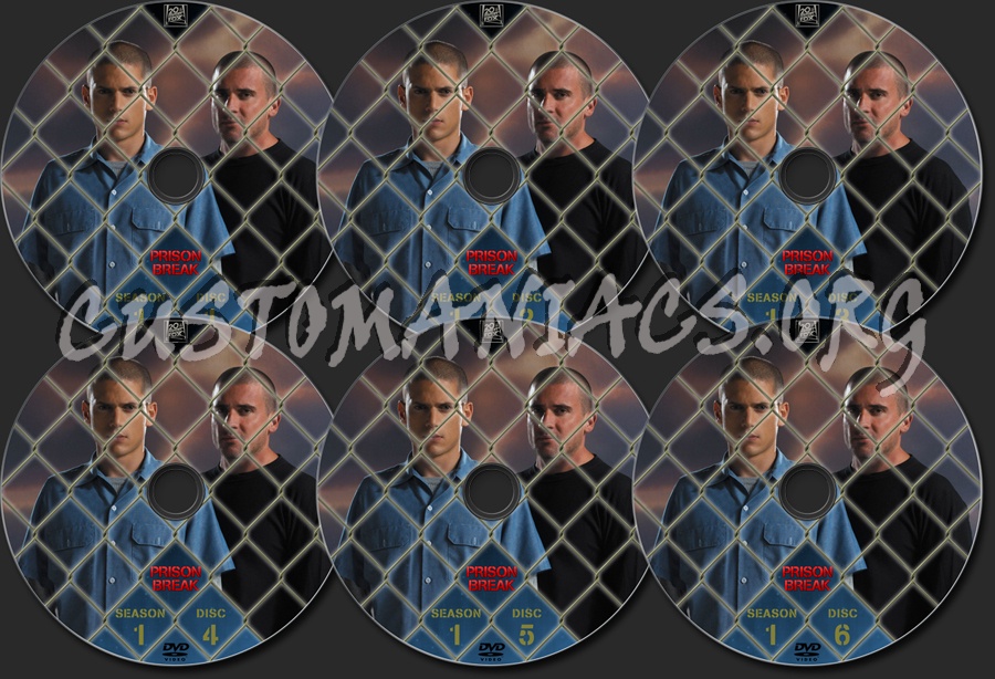 Prison Break S1-S4 dvd label