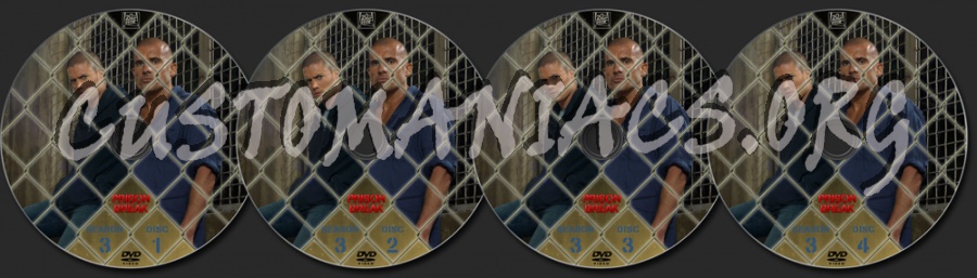 Prison Break S1-S4 dvd label