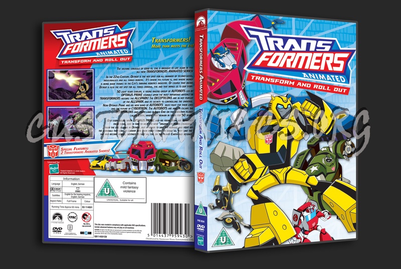 Transformers Animated Transform and Roll Out dvd cover