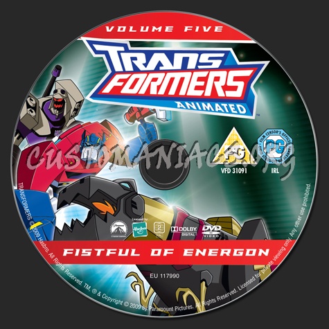 Transformers Animated Volume 5 dvd label