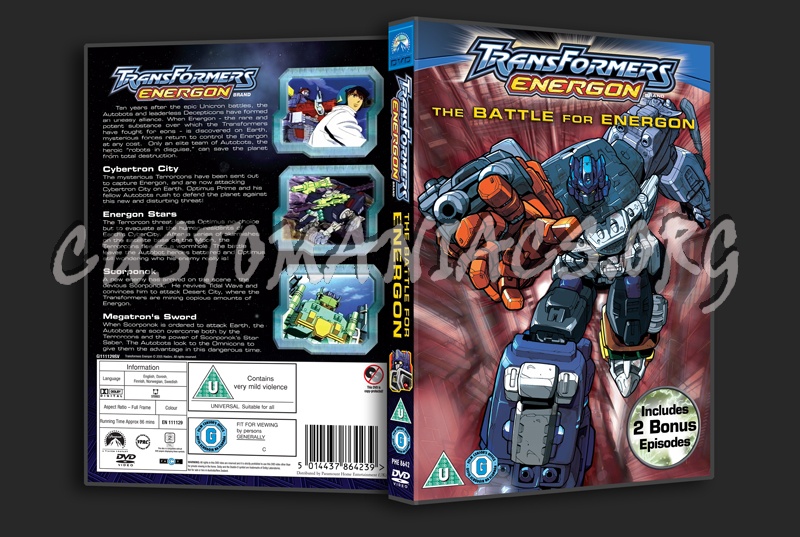 Transformers Energon The Battle for Energon dvd cover