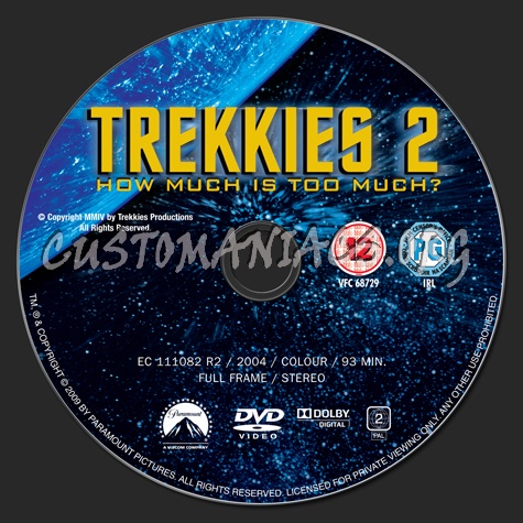 Trekkies 2 dvd label