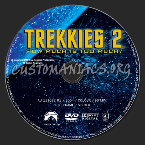 Trekkies 2 dvd label