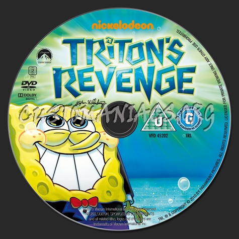SpongeBob SquarePants Triton's Revenge dvd label