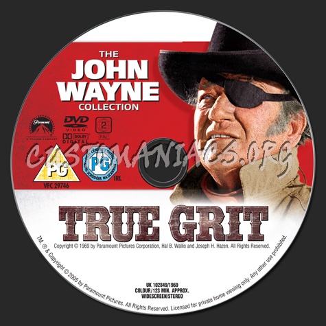 True Grit dvd label