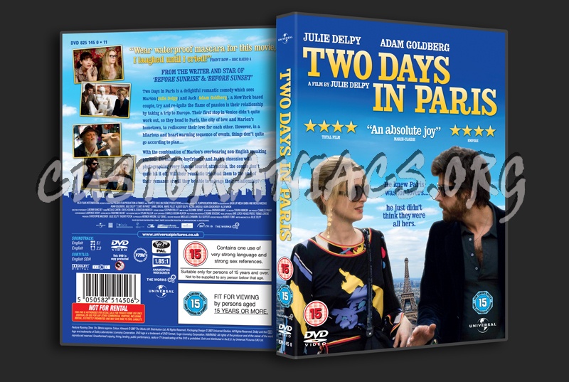 Two Days in Paris dvd cover