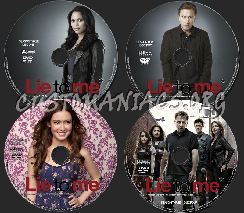 Lie To Me - Season 3 dvd label