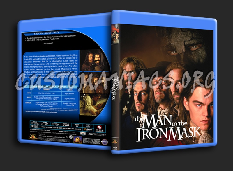 The Man In The Iron Mask blu-ray cover