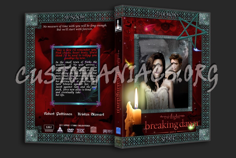 Twilight Saga Breaking Dawn Part 1  (Edward/Bella) dvd cover