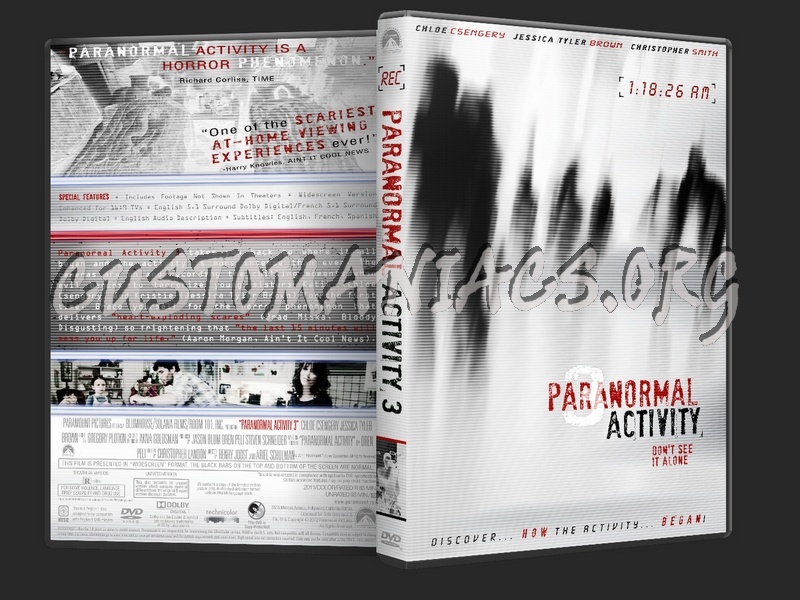 Paranormal Activity 3 dvd cover