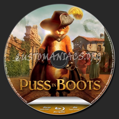 Puss In Boots blu-ray label