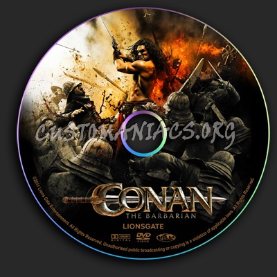 Conan The Barbarian dvd label