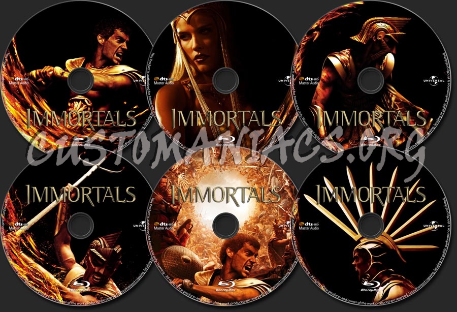 Immortals blu-ray label