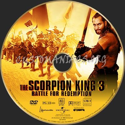 The Scorpion King 3: Battle For Redemption dvd label