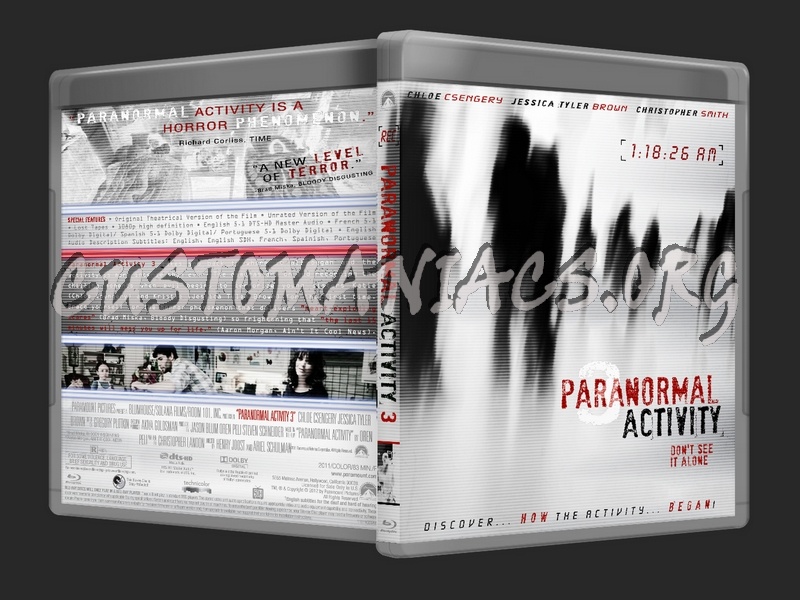 Paranormal Activity 3 blu-ray cover