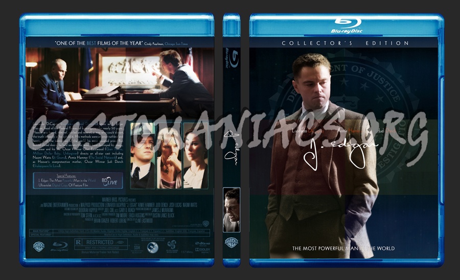 J. Edgar blu-ray cover