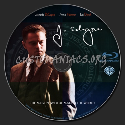 J. Edgar blu-ray label