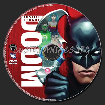 Justice League Doom dvd label