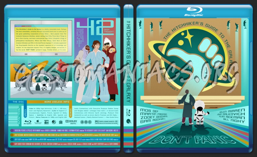 The Hitchhiker's Guide to the Galaxy blu-ray cover