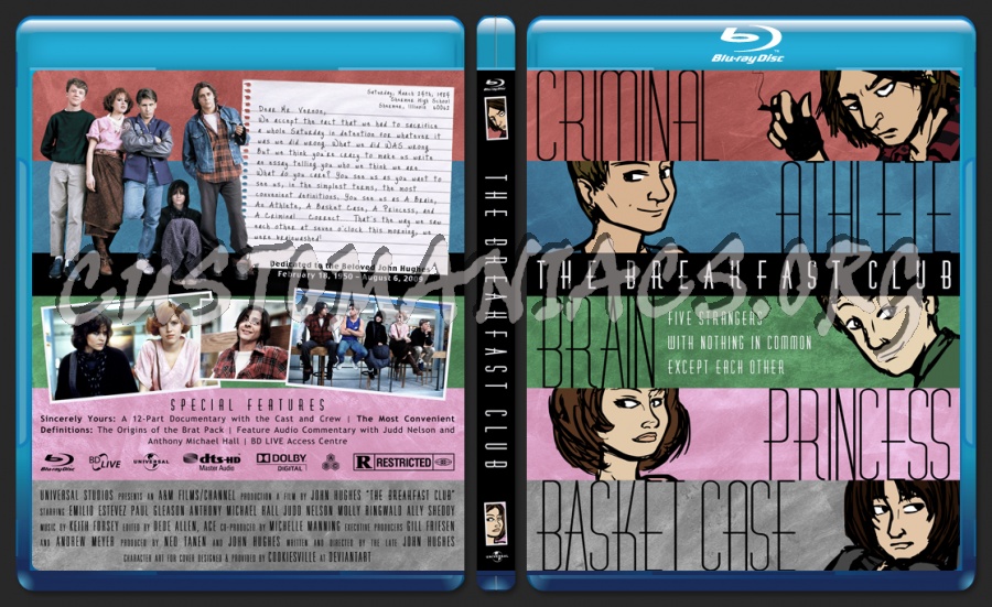 The Breakfast Club blu-ray cover