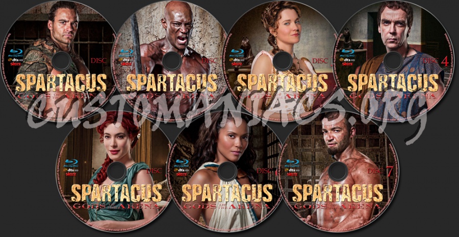Spartacus - Gods of the Arena blu-ray label