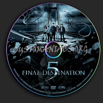 Final Destination 5 dvd label