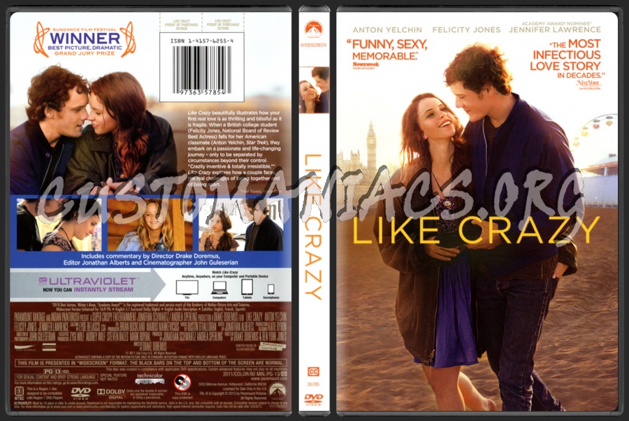 Like Crazy dvd cover