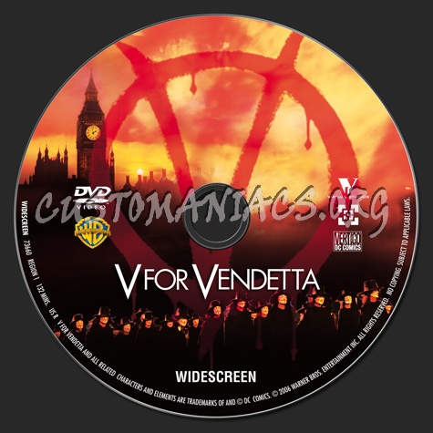 V for Vendetta dvd label