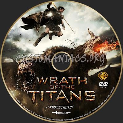 Wrath of the Titans dvd label