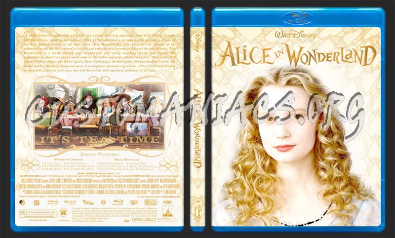 Alice In Wonderland blu-ray cover