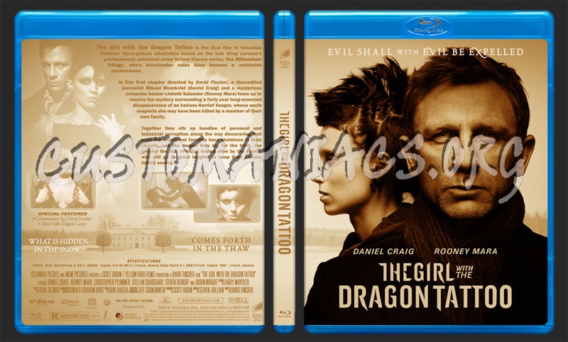 The Girl With The Dragon Tattoo blu-ray cover