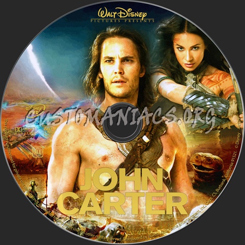 John Carter dvd label