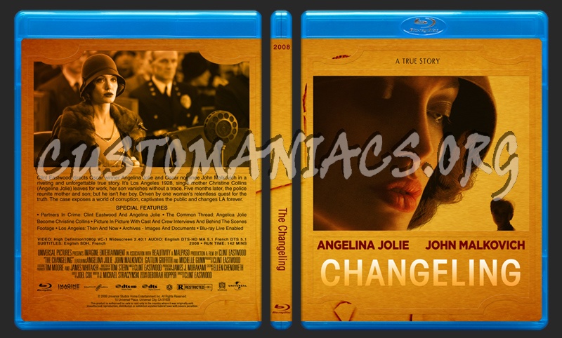 Angelina Jolie Limited Collection - Changeling blu-ray cover